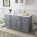 54" Plywood Bathroom Vanity Cabinet without Top - 6 Drawers & 2 Doors - HomeBeyond