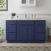 54" Plywood Bathroom Vanity Cabinet without Top - 6 Drawers & 2 Doors - HomeBeyond