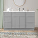 54" Plywood Bathroom Vanity Cabinet without Top - 6 Drawers & 2 Doors - HomeBeyond