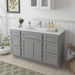 54" Plywood Bathroom Vanity Cabinet without Top - 6 Drawers & 2 Doors - HomeBeyond