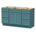 54" Plywood Bathroom Vanity Cabinet without Top - 6 Drawers & 2 Doors - HomeBeyond