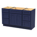 54" Plywood Bathroom Vanity Cabinet without Top - 6 Drawers & 2 Doors - HomeBeyond
