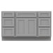 54" Plywood Bathroom Vanity Cabinet without Top - 6 Drawers & 2 Doors - HomeBeyond