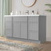 54" Plywood Bathroom Vanity Cabinet without Top - 6 Drawers & 2 Doors - HomeBeyond