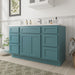 54" Plywood Bathroom Vanity Cabinet without Top - 6 Drawers & 2 Doors - HomeBeyond