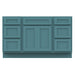 54" Plywood Bathroom Vanity Cabinet without Top - 6 Drawers & 2 Doors - HomeBeyond