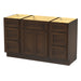 54" Plywood Bathroom Vanity Cabinet without Top - 6 Drawers & 2 Doors - HomeBeyond
