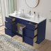 54" Plywood Bathroom Vanity Cabinet without Top - 6 Drawers & 2 Doors - HomeBeyond