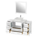 54" Single Sink Modern Bathroom Vanity Set with Engineered Marble Top & Free Mirror – Storage Cabinet with 8 Drawers VA3130-54 - HomeBeyond