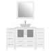 54" Single Sink Modern Bathroom Vanity Set with Engineered Marble Top & Free Mirror – Storage Cabinet with 8 Drawers VA3130-54 - HomeBeyond