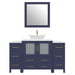 54" Single Sink Modern Bathroom Vanity Set with Engineered Marble Top & Free Mirror – Storage Cabinet with 8 Drawers VA3130-54 - HomeBeyond