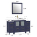 54" Single Sink Modern Bathroom Vanity Set with Engineered Marble Top & Free Mirror – Storage Cabinet with 8 Drawers VA3130-54 - HomeBeyond
