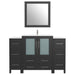 54" Single Sink Modern Bathroom Vanity Set with White Ceramic Top & Free Mirror – Large Storage Cabinet with 8 Drawers VA3030-54 - HomeBeyond