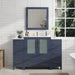 54" Single Sink Modern Bathroom Vanity Set with White Ceramic Top & Free Mirror – Large Storage Cabinet with 8 Drawers VA3030-54 - HomeBeyond