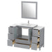 54" Single Sink Modern Bathroom Vanity Set with White Ceramic Top & Free Mirror – Large Storage Cabinet with 8 Drawers VA3030-54 - HomeBeyond