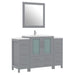 54" Single Sink Modern Bathroom Vanity Set with White Ceramic Top & Free Mirror – Large Storage Cabinet with 8 Drawers VA3030-54 - HomeBeyond