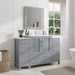 54" Single Sink Modern Bathroom Vanity Set with White Ceramic Top & Free Mirror – Large Storage Cabinet with 8 Drawers VA3030-54 - HomeBeyond