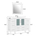 54" Single Sink Modern Bathroom Vanity Set with White Ceramic Top & Free Mirror – Large Storage Cabinet with 8 Drawers VA3030-54 - HomeBeyond