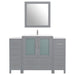 54" Single Sink Modern Bathroom Vanity Set with White Ceramic Top & Free Mirror – Large Storage Cabinet with 8 Drawers VA3030-54 - HomeBeyond
