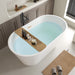 54" x 29" Non-Slip White Acrylic Freestanding Soaking Bathtub - HomeBeyond