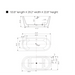 54" x 29" Non-Slip White Acrylic Freestanding Soaking Bathtub - HomeBeyond