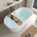 54" x 29" Non-Slip White Acrylic Freestanding Soaking Bathtub - HomeBeyond