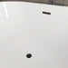 54" X 29" Non-Slip White Acrylic Freestanding Soaking Bathtub with Air Bath Option Available - HomeBeyond