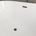 54" X 29" Non-Slip White Acrylic Freestanding Soaking Bathtub with Air Bath Option Available - HomeBeyond