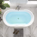 54" x 30" Modern Freestanding Acrylic Soaking Bathtub Glossy White Extra Small Soaker Tub Center Drain VA6815-XS - HomeBeyond