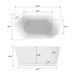 54" x 30" Modern Freestanding Acrylic Soaking Bathtub Glossy White Extra Small Soaker Tub Center Drain VA6815-XS - HomeBeyond