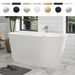 54" x 30" Modern Freestanding Acrylic Soaking Bathtub Glossy White Extra Small Soaker Tub Center Drain VA6815-XS - HomeBeyond