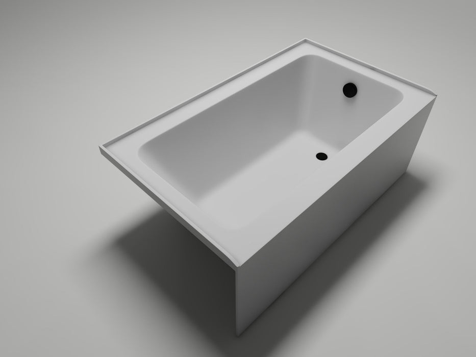 54" x 32" Alcove Soaking Acrylic Bathtub with 3 Side Tiling Flange - HomeBeyond