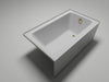 54" x 32" Alcove Soaking Acrylic Bathtub with 3 Side Tiling Flange - HomeBeyond