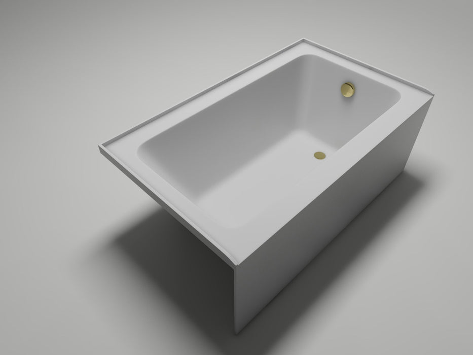 54" x 32" Alcove Soaking Acrylic Bathtub with 3 Side Tiling Flange - HomeBeyond