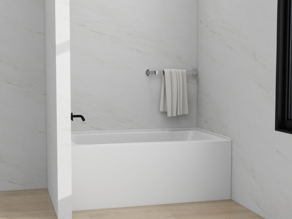54" x 32" Alcove Soaking Acrylic Bathtub with 3 Side Tiling Flange - HomeBeyond