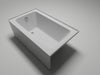 54" x 32" Alcove Soaking Acrylic Bathtub with 3 Side Tiling Flange - HomeBeyond