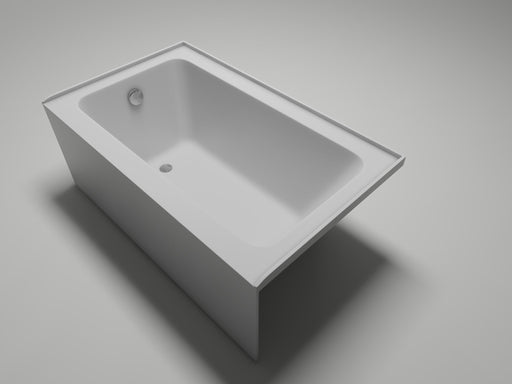 54" x 32" Alcove Soaking Acrylic Bathtub with 3 Side Tiling Flange - HomeBeyond