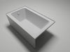 54" x 32" Alcove Soaking Acrylic Bathtub with 3 Side Tiling Flange - HomeBeyond