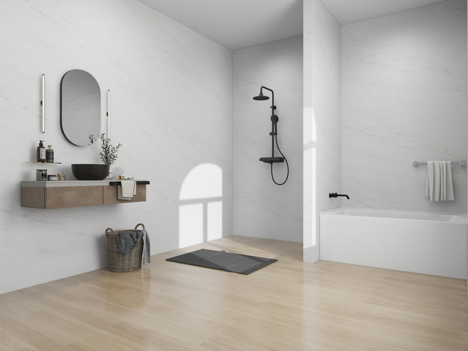 54" x 32" Alcove Soaking Acrylic Bathtub with 3 Side Tiling Flange - HomeBeyond