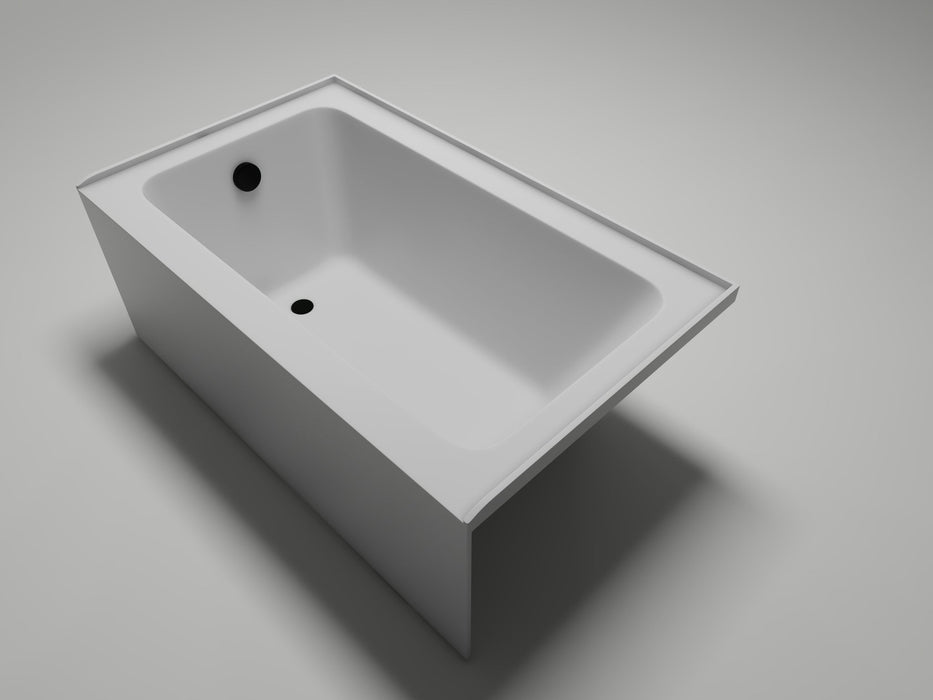 54" x 32" Alcove Soaking Acrylic Bathtub with 3 Side Tiling Flange - HomeBeyond