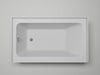 54" x 32" Alcove Soaking Acrylic Bathtub with 3 Side Tiling Flange - HomeBeyond