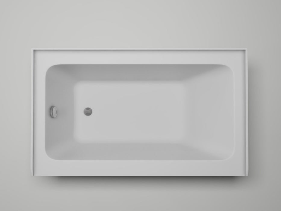 54" x 32" Alcove Soaking Acrylic Bathtub with 3 Side Tiling Flange - HomeBeyond