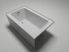 54" x 32" Alcove Soaking Acrylic Bathtub with 3 Side Tiling Flange - HomeBeyond