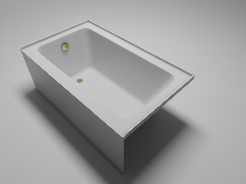 54" x 32" Alcove Soaking Acrylic Bathtub with 3 Side Tiling Flange - HomeBeyond