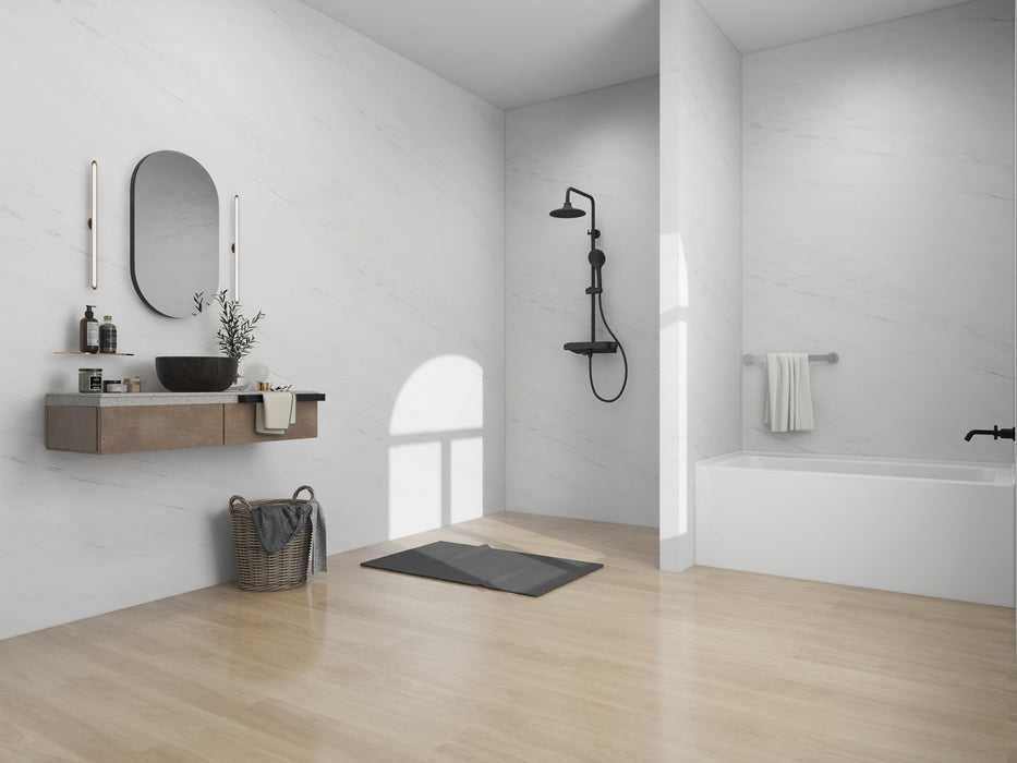 54" x 32" Modern Alcove Soaking Acrylic Bathtub with 3-Side Integral Tiling Flange Right Drain VA6301-MR - HomeBeyond