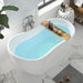 54"x28" Freestanding Acrylic Bathtub, Contemporary Design Soaking Tub with Slotted Overflow and Pop-up Drain - HomeBeyond