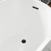 54"x28" Freestanding Acrylic Bathtub, Contemporary Design Soaking Tub with Slotted Overflow and Pop-up Drain - HomeBeyond
