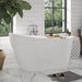 54"x28" Freestanding Acrylic Bathtub, Contemporary Design Soaking Tub with Slotted Overflow and Pop-up Drain - HomeBeyond