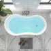 54"x28" Freestanding Acrylic Bathtub, Contemporary Design Soaking Tub with Slotted Overflow and Pop-up Drain - HomeBeyond