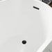 54"x28" Freestanding Acrylic Bathtub, Contemporary Design Soaking Tub with Slotted Overflow and Pop-up Drain - HomeBeyond